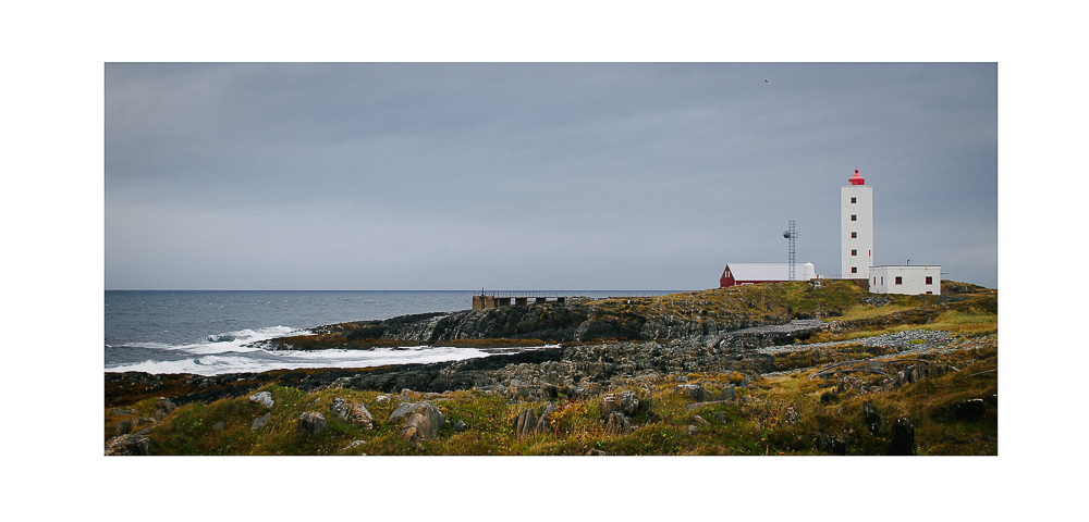 Lighthouse by the Arctic Ocean