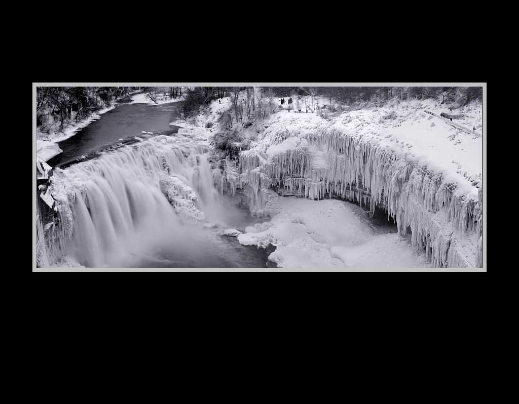 Lower Falls Park Iced Overview, Genesee River