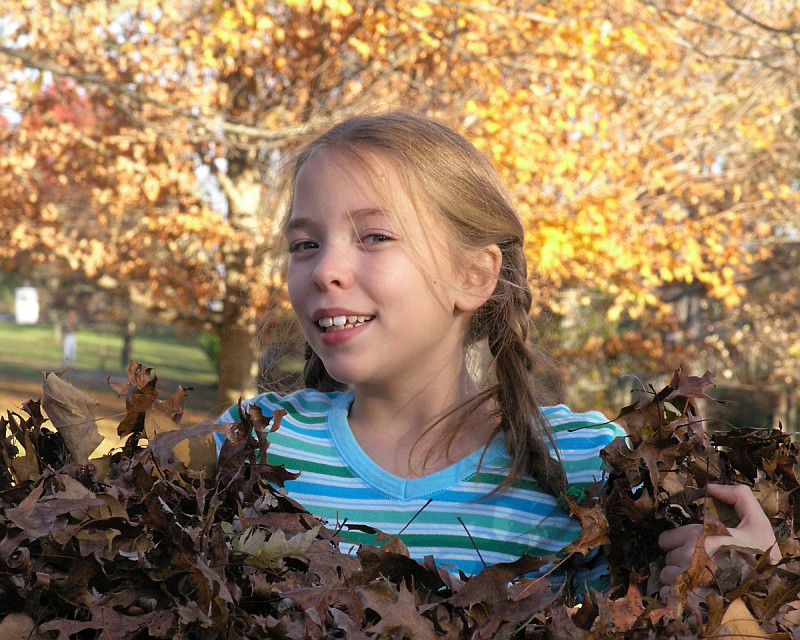 Fall fun in the leaves 1