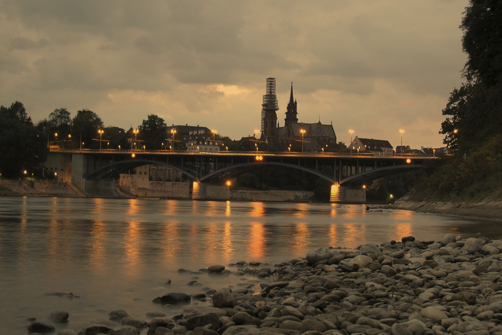 Basel M?nster (Church) at sunset