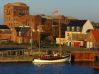 Denmark - Boat in harbor by Jim Sabatke