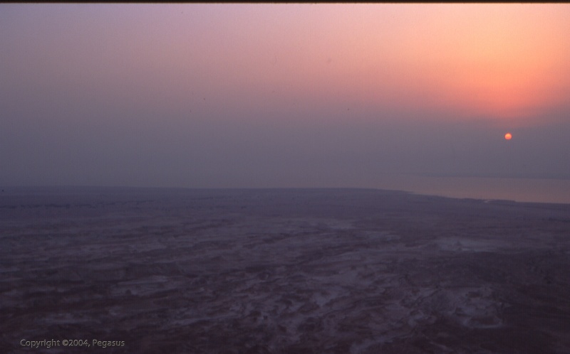 dawn on the dead sea