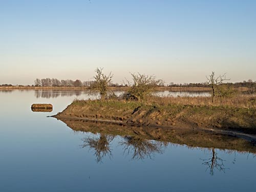 Lake at Cliffe Pools, Kent UK.