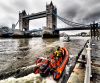 Police Launch, Tower Bridge, London.