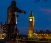 Mandela statue, London. by Dave Hall