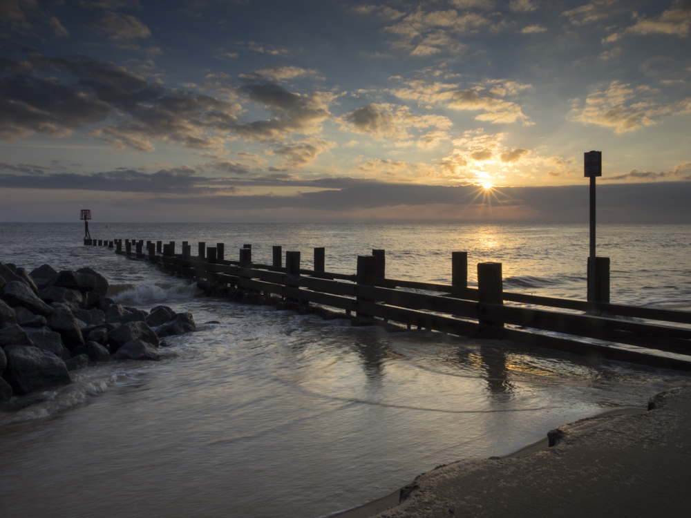 Sunrise over Hopton, Norfolk.