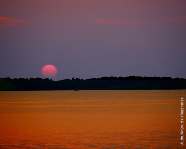 sunset at the lake