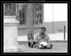 Artist at work on the petit square