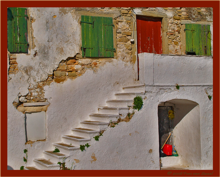 Windows at Corfu Greece