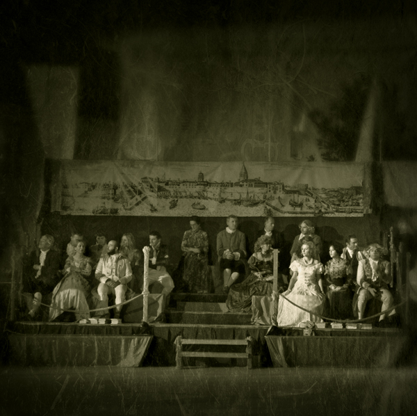 on stage...