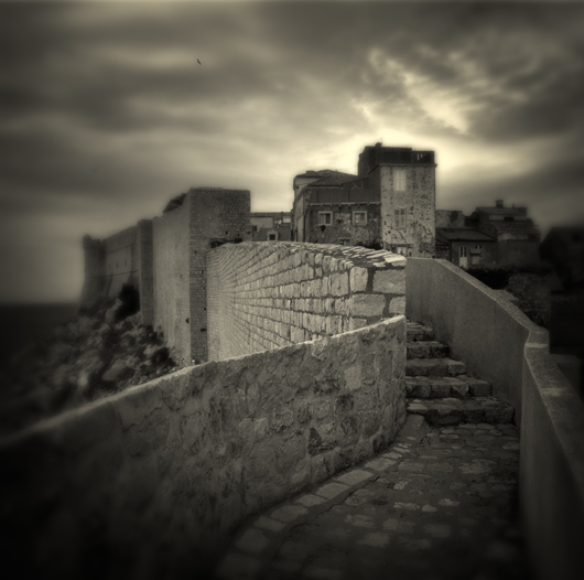 the wall...