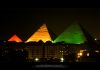 Pyramids at night