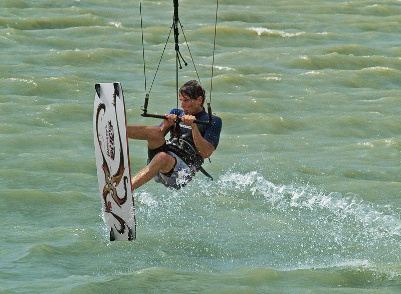 Surfing on the lake
