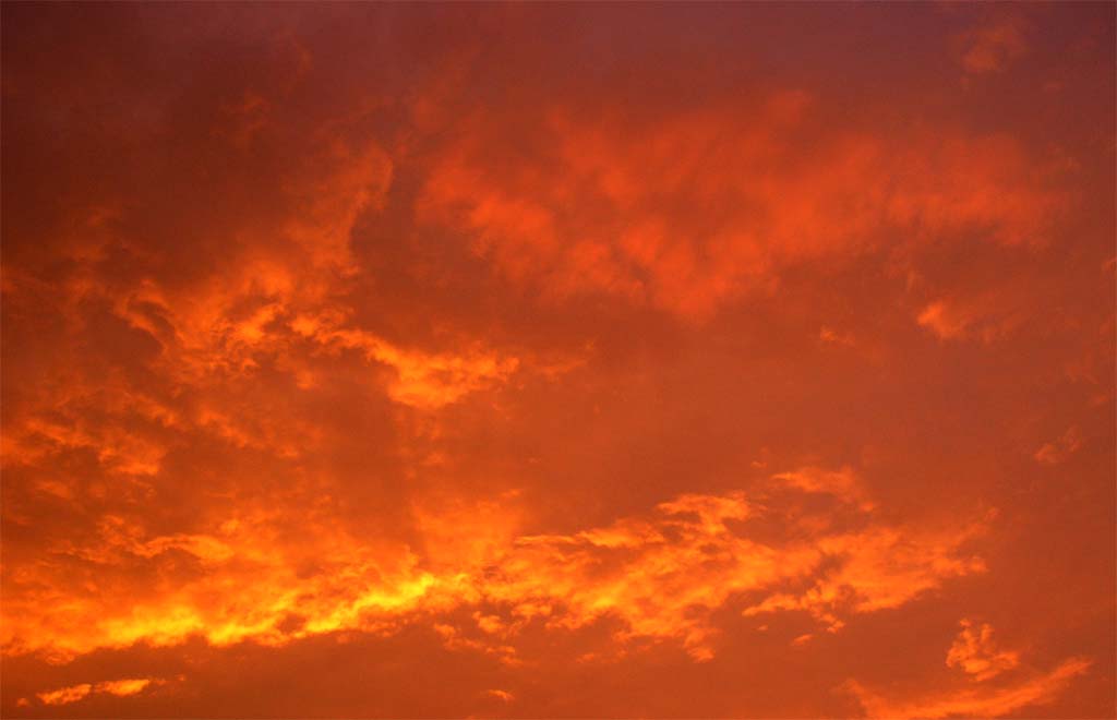 sunset just before a thunderstorm