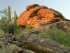 South Mtn / rocks catching setting sun by Michael S