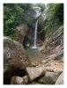Waterfall on a rainy day