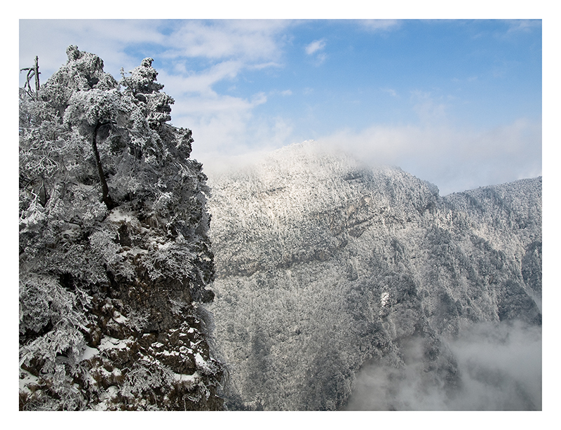 Snow on mountains
