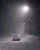 Homestreet in snow by Pekka Nihtinen