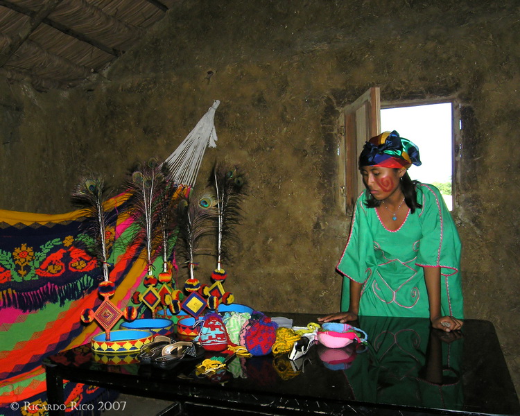 Wayu girl with handicrafts