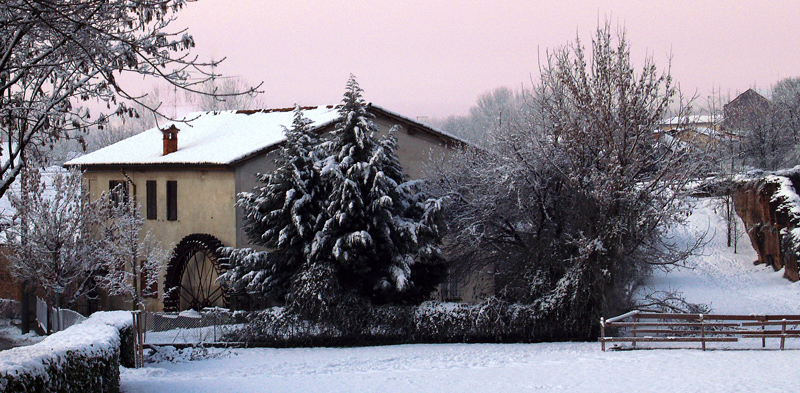 Mill in the snow