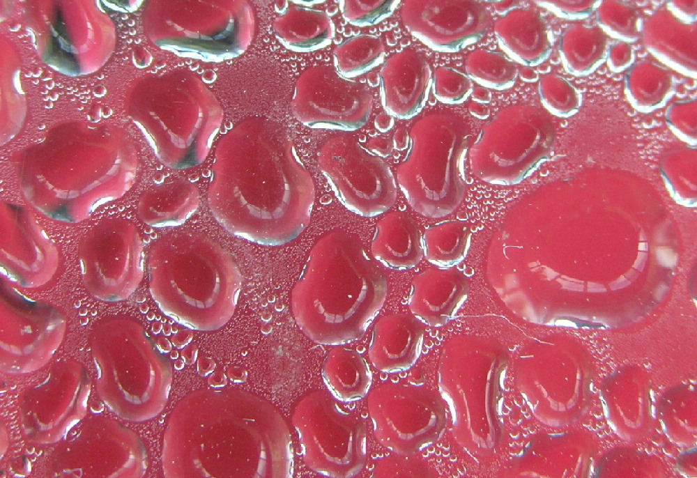 Red Water Droplets