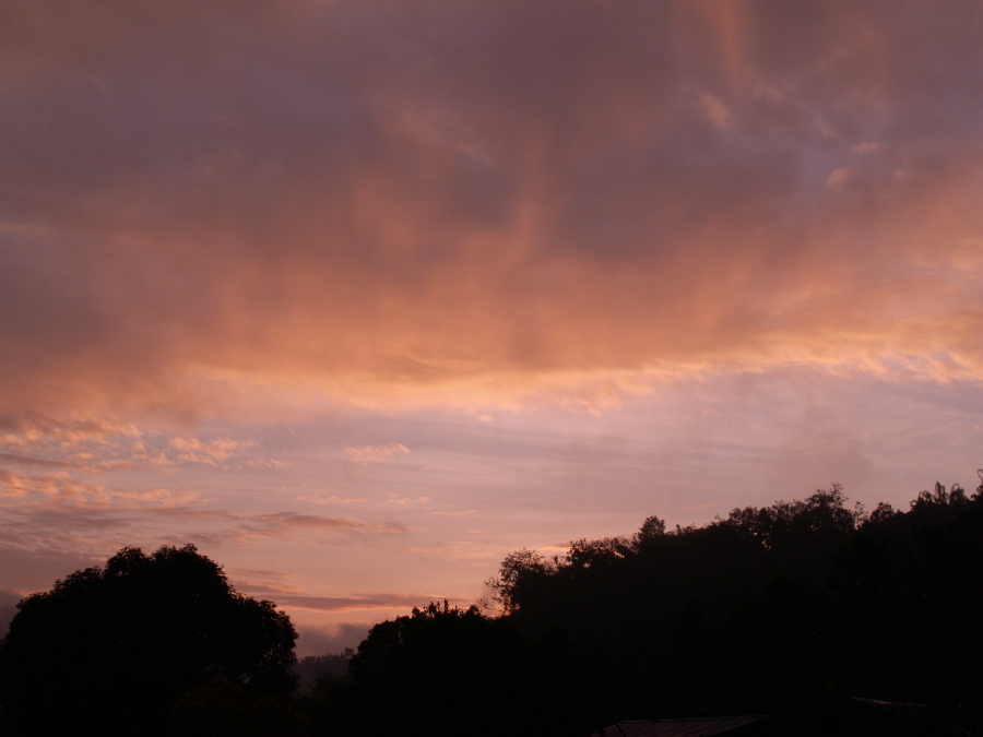 Sky at Dabong train station, malaysia