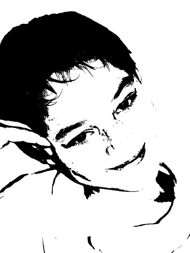 black and white
