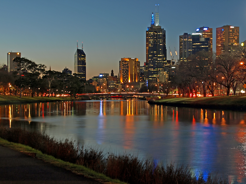Melbourne at night