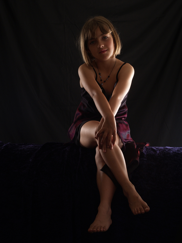 Ellen with studio lighting