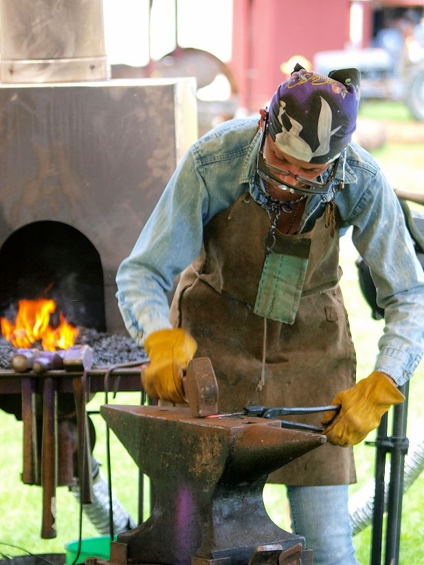 working blacksmith