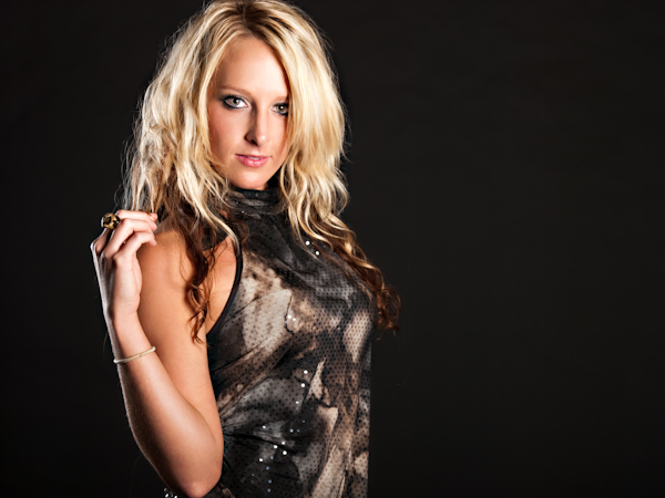 Blond on black