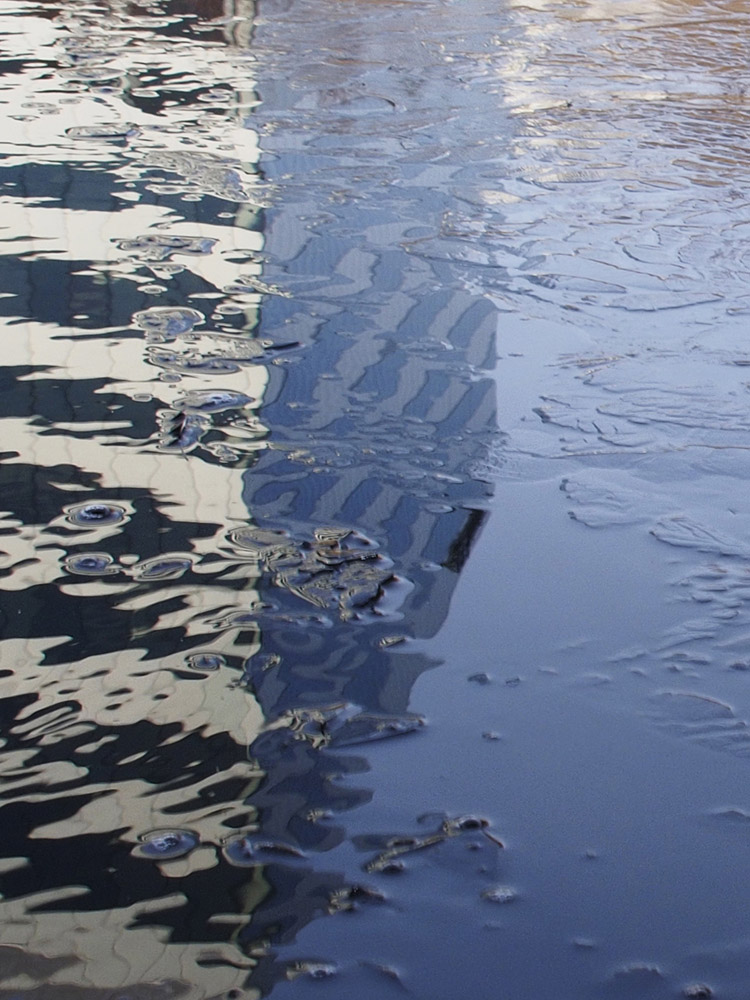 Charles River Ice - abstract