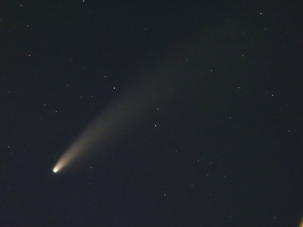 Comet Neowise over Lake Champlain, 2