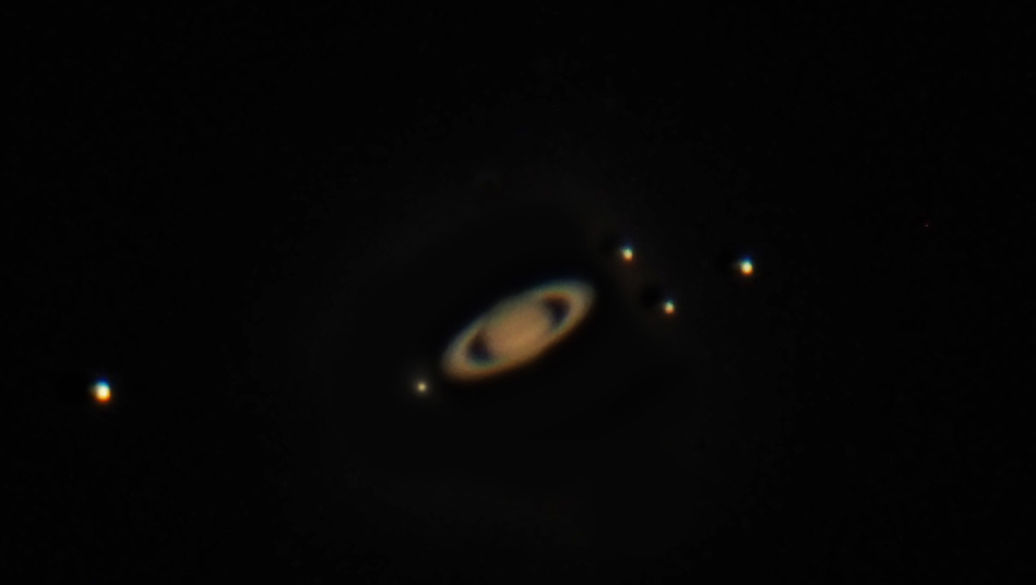 Saturn and its moons