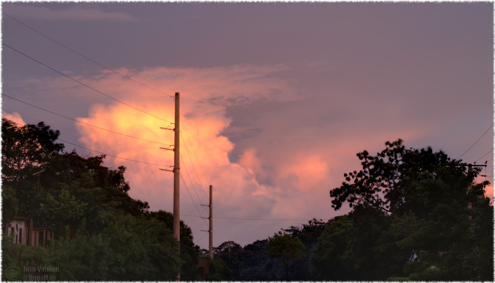 Orange clouds